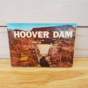 Vintage Hoover Dam Mini Souvenir Booklet 10 Full Color Views From The 1960s